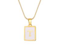 TQUXNGA Fashion Square Card Charm Necklace Unisex Neck Jewelry Man Present Stainless Steel Texture Suitable For Various Occasion Youthful Women Jewelry