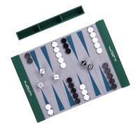 TQUXNGA Foldable Rolls Up PU Leather Backgammon Board Game Mat with Acrylic Piece Ideal for Picnics Parties and Gifts Game Mat