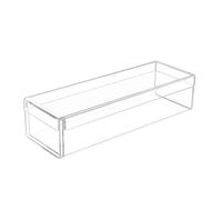 TQUXNGA Practical Clear Acrylic Dessert Bowl with Lid Rectangular Tiramisu Cake Box Container for Freshnesses and Spill Clear Sweet Display