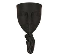 TQUXNGA Resin Wall-Hanging Flower Pots Human Faces for Home, Black