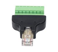 TQUXNGA RJ45 to 8PIN Screw Terminals Networking Adapter Secure Connection Durability Data Transfer MultiDevice Terminal Networking Connectors