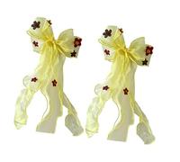 TQUXNGA Romantics Polyester Window Drapery Holders with 3D Camellias Flower and Ribbon Design for House French Flower Curtain Tie Back