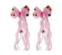 TQUXNGA Romantics Polyester Window Drapery Holders with 3D Camellias Flower and Ribbon Design for House French Flower Curtain Tie Back