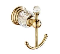 TQUXNGA Rustproof Crystal Double Hook Wall Mounted Bathroom Organiser Easy Installation Hanger for Towels Coat Bags Modern Zinc Alloy Hook for Living Room