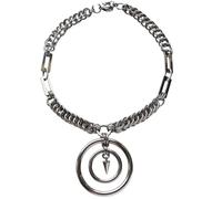 TQUXNGA Sturdy Contemporary Circular and Angular Pendant Necklace | Modern Geometric Neckchain for Punk Rock and Alternative Fashion Lovers, Comfortable All Day Wear