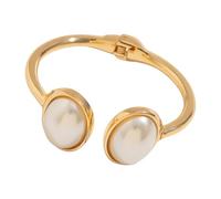 TQUXNGA Stylish Open Ended Pearls with Hand Polished Edges Elegant Wristband Charm Perfect for Professionals Stylish Pearls Cuff