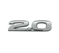 TQUXNGA Vehicle Exterior Number Badge with Adhesive, 2.0 bright silver | ABS Construction, Adhesive-Backed Attachment Without Extra Tools, Decorative Number Accent for a Vehicle Exterior