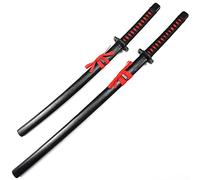 TQVLNMCR Bamboo Katana, Samurai Sword with Sheath, Handmade Bokken for Kendo Training, Home Display, Cosplay, 2-Piece Collection