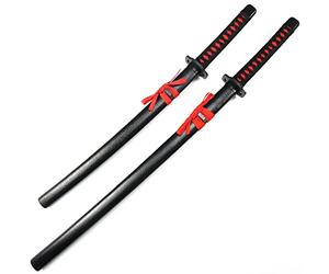 TQVLNMCR Bamboo Katana, Samurai Sword with Sheath, Handmade Bokken for Kendo Training, Home Display, Cosplay, 2-Piece Collection
