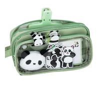 TQVLNMCR Cute Panda Pencil Case | Pencil Storage Case Large Capacity Panda Bag,Primary School Boys Girls Portable Stationery Organizer Detachable for Pencil, Eraser