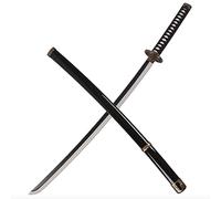 TQVLNMCR Handmade Wooden Katana, Cosplay Props, Samurai Sword with Scabbard, Easy to Carry Out, Bamboo Blade