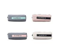 TQVLNMCR Letter Pencil Bag, 1PCS Simple Cute Canvas Pencil Case Pure Color Pen Bag for Students Gift(4PCS)