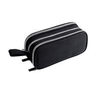 TQVLNMCR Pencil Case 3 Compartments with Safe and Easy Sorting Cloth Durable Large Pouch for Large Capacity Multiple Layers