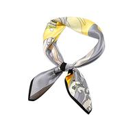 TQVLNMCR Silk Scarf Women Silk Square Scarves Doodle Painting Printed Lightweight Satin Vintage Kerchief Bandanas Breathable Neckerchief Head Hair Scarf 27.5×27.5 Inches(2)