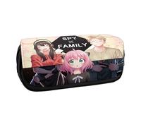 TQVLNMCR Spy x Family Large-Capacity Pencil Case Waterproof Canvas Flap Pencil Pouch Student Stationery Bag(#9)