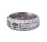 TQWSVUM Nordic Viking Tree of Life Ring for Men Women - Stainless Steel Vintage Celtic Knot Ring - Couple Fashion Punk Biker Yggdrasil Amulet Jewelry