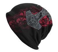 TQWSVUM Norse Mythology Viking Slouchy Beanie Hat -Men Women 3D Printed Graffiti Elastic Skullies Bonnet Stocking Cap