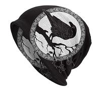 TQWSVUM Norse Mythology Viking Slouchy Beanie Hat -Men Women 3D Printed Graffiti Elastic Skullies Bonnet Stocking Cap