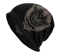 TQWSVUM Norse Mythology Viking Slouchy Beanie Hat -Men Women 3D Printed Graffiti Elastic Skullies Bonnet Stocking Cap