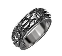 TQWSVUM Norse Viking Bear Claw Ring - Men Women Stainless Steel Bear Paw Ring - Handmade Fashion Animal Footprint Amulet Pirate Rings Jewelry