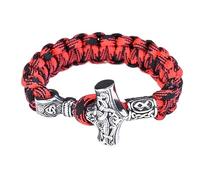 TQWSVUM Norse Viking Thor's Mjolnir Hammer Camouflage Paracord Bracelet,The Horns of Odin, Vegvisir,Valknut,Helm of Awe