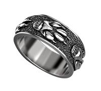 TQWSVUM Viking Bear Claw Ring -Norse Pirate Men's Stainless Steel Animal Ring -Women Vintage Fashion Gothic Punk Style Wolf Footprint Paw Rings Jewelry