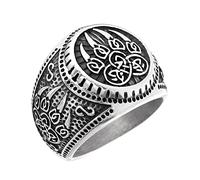 TQWSVUM Viking Celtic Bear Paw Ring For Men, Stainless Steel Berserker Wolf Claw Ring, Norse Viking Pagan Amulet Slavic Jewelry Gift Perfect Father's Day Accessories
