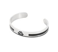 TQWSVUM Viking Cuff Bracelet for Men Women - Nordic Stainless Steel Triangle Valknut Symbol Bangle - Handmade Polished Vintage Rock Punk Biker Fashion Jewelry Gift