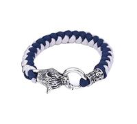 TQWSVUM Viking Nordic Celtic Wolf Bracelets Men Paracord Rope Stainless Steel Hammer Survival Bracelet Scandinavian Amulet Male Jewelry (Style : 21CM)