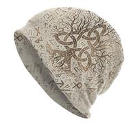 TQWSVUM Viking Tree of Life Slouchy Beanie Hat for Men/Women - Norse Mythology Yggdrasil Graphic Thin Bonnet Hats(Yggdrasil 2,Get One)