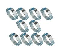 TR 28mm - 31mm DOUBLE EAR 'O' CLIPS Fuel & Air Water Silicone Hose Pipe Clamp x10