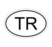 TR 6 "x 4 Turkey Flag Car Sticker