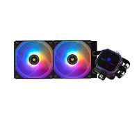 TR-Frozen Prism 240 Black ARGB AIO Water Cooler,Liquid CPU Cooler, 2×120mm PWM Fans Water Cooling System,1850RPM High Speed,Compatible With AMD/AM4/AM5 & Intel LGA115X/1200/20XX/1700