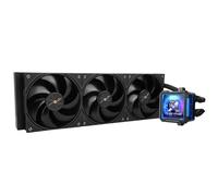 TR-FW PRO 360 Black CPU Water Cooler,3 PWM Fans Water Cooling System with 2000PRM,for AM4/AM5&Intel LGA1851/1700, Magnetic detachable LCD screen with 320 * 320 Resolution,2.73inch LCD Scree