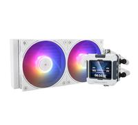 TR-FW240 White ARGB CPU Water Cooler,3 PWM Fans Water Cooling System,IPS LCD Screen with 320 * 240 Resolution,for AM4/AM5&Intel LGA1851/1700,Computer CPU Liquid Cooler for 2.4in IPS Display