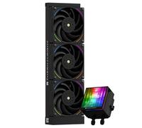 TR-Hyper Vision 360 ARGB Black CPU Water Cooler with 3 PWM Fans with 2150RPM,IPS LCD Screen with 480x480 Resolution,Liquid CPU Cooler for AM5;Intel LGA1700/1851,3.95-inch LCD Display