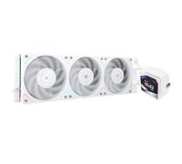 TR-Hyper Vision 360 UB ARGB White CPU Water Cooler,360mm Aio,IPS LCD Screen with 480x480 Resolution,Magnetic Panel Screen,Liquid CPU Cooler for AM4/AM5;Intel LGA1700/1851,3.95in LCD Display