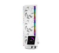 TR Peerless Vision 360 ARGB White CPU Aio Cooler,PC 360 Specification Water Cooler System,3.95’’IPS LCD Screen with 480x480 Resolution,for AM4/AM5;Intel 1700/1851,3 Wireless Splicing Fans