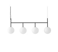 TR Pendant Rail Black Matt Opal Glass
