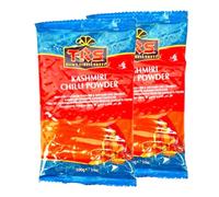 TR S Kashmiri Chilli Powder - 100g, Lal Mirch, Mild and Vibrant Red Chili Powder for Rich Flavors, Pure And Ready To Use, No Added Flavours and Colour (Pack of 2)