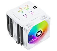 TR-Thermalright Peerless Assassin 120 Digital ARGB White CPU Cooler, Double Tower with 6 Heat Pipes, Dual 120mm ARGB Fans-1850RPM, Digital Display Board Top Cover, for AM5/AM4, Intel lga1851/1700