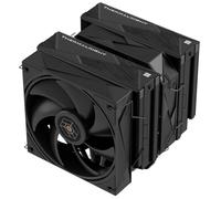 TR-Thermalright Royal Pretor 130 Black CPU Cooler, Double Tower with 6 Heatpipes, Dual CPU Fan, Matte Drawn Cap, for AM5/AM4, Intel LGA1851/1700/115x/1200, Black
