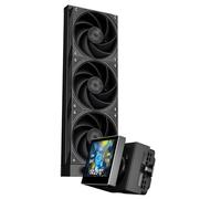 TR-Thermalright Stream Vision 360 Black Liquid CPU Cooler, 3.5’’ IPS LCD Screen with 680x480 Resolution-Magnetic,Cold Head with Built-in Embedded Fan,360mm Radiator,for AM5,LGA1851/1700