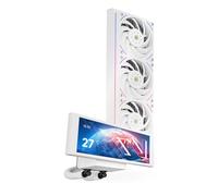 TR-Thermalright Trofeo Vision 360 ARGB White Liquid CPU Cooler, 6.86 Inch IPS LCD Screen with 1280 x 480 Resolution Magnetic, 360 mm Cooler, for AM5, LGA1851/1700