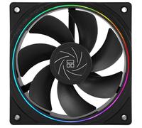 TR-TL-S12R CPU Fan,Computer Case Cooler Fan,Desktop Cooling Fan, 4pin PWM Connector PC Fan with ARGB Aperture, 1500RPM Speed PC Cooler Reverse Fan(120mm,Black)