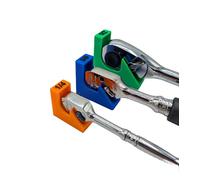 TR Toolsuk Magnetic Ratchet Organiser Set - 3pc 1/4", 3/8", 1/2" - Strong Magnet Socket Holders - Vibrant Colours - Made in UK - Lifetime Warranty (Hi viz Yellow)