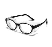TR TOP RIVER Hydrating Dry Eyes Glasses with Soft Silicone Moisture Chambers, Reusable Moisture Pad, for Cataract Surgery Recovery (Black)
