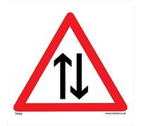 TR066 Traffic Sign TWO WAY TRAFFIC Signs 300mm x 300mm MAGNETIC - VEHICLE GRADE
