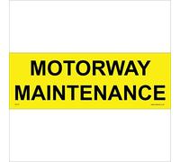 TR177 Traffic Sign Motorway Maintenance 150mm x 50mm .Sticker/SAV - White Background