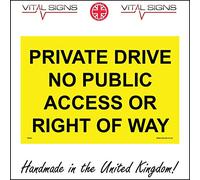 TR345 Private Drive No Public Access Or Right Of Way Sign Keep Out Clear 200mm x 150mm Dibond/Composite Aluminium